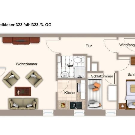 Apartament Hus Inselkieker Hus Inselkieker 323 Schillig Zewnętrze zdjęcie