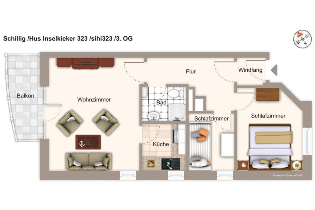 Apartament Hus Inselkieker Hus Inselkieker 323 Schillig Zewnętrze zdjęcie